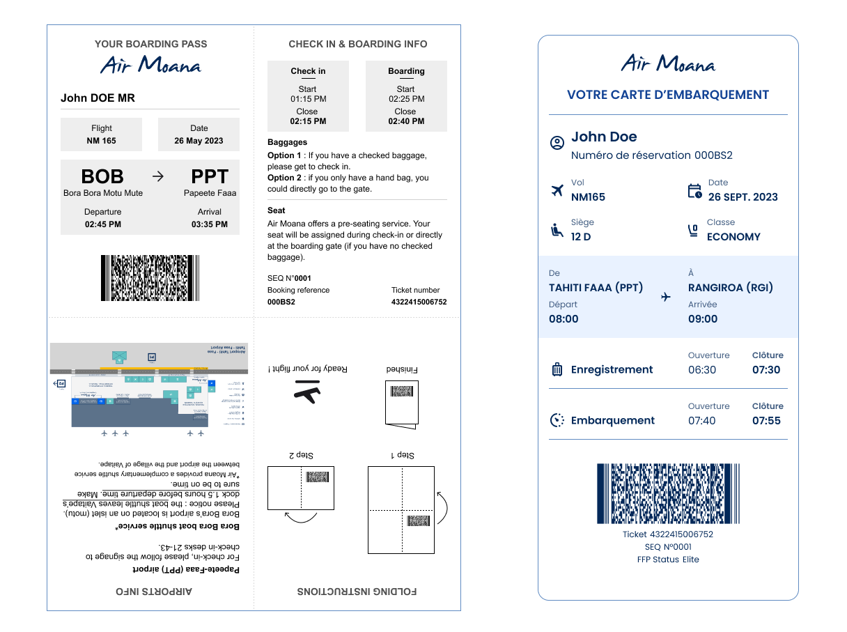Screenshots of the initial foldable prototype (home-printed version) and the final unified prototype designed for both printing and/or smartphone display.